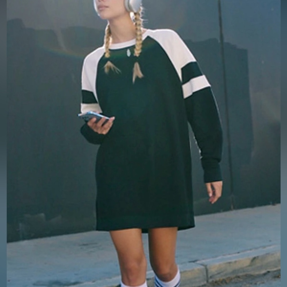 NWT FP Movement Heritage Sports Dress S Black Built in Shorts MSRP $128